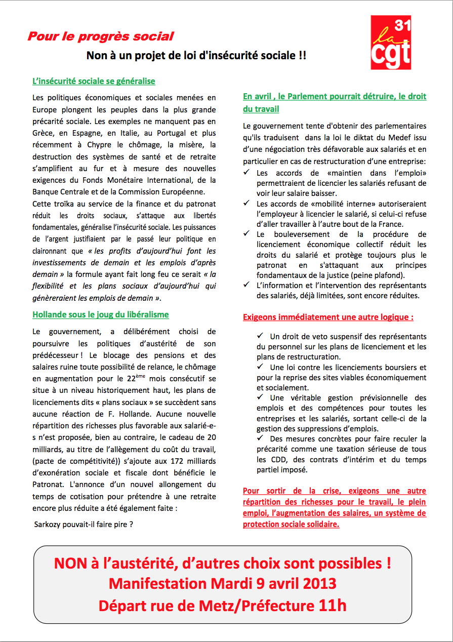accès au tract