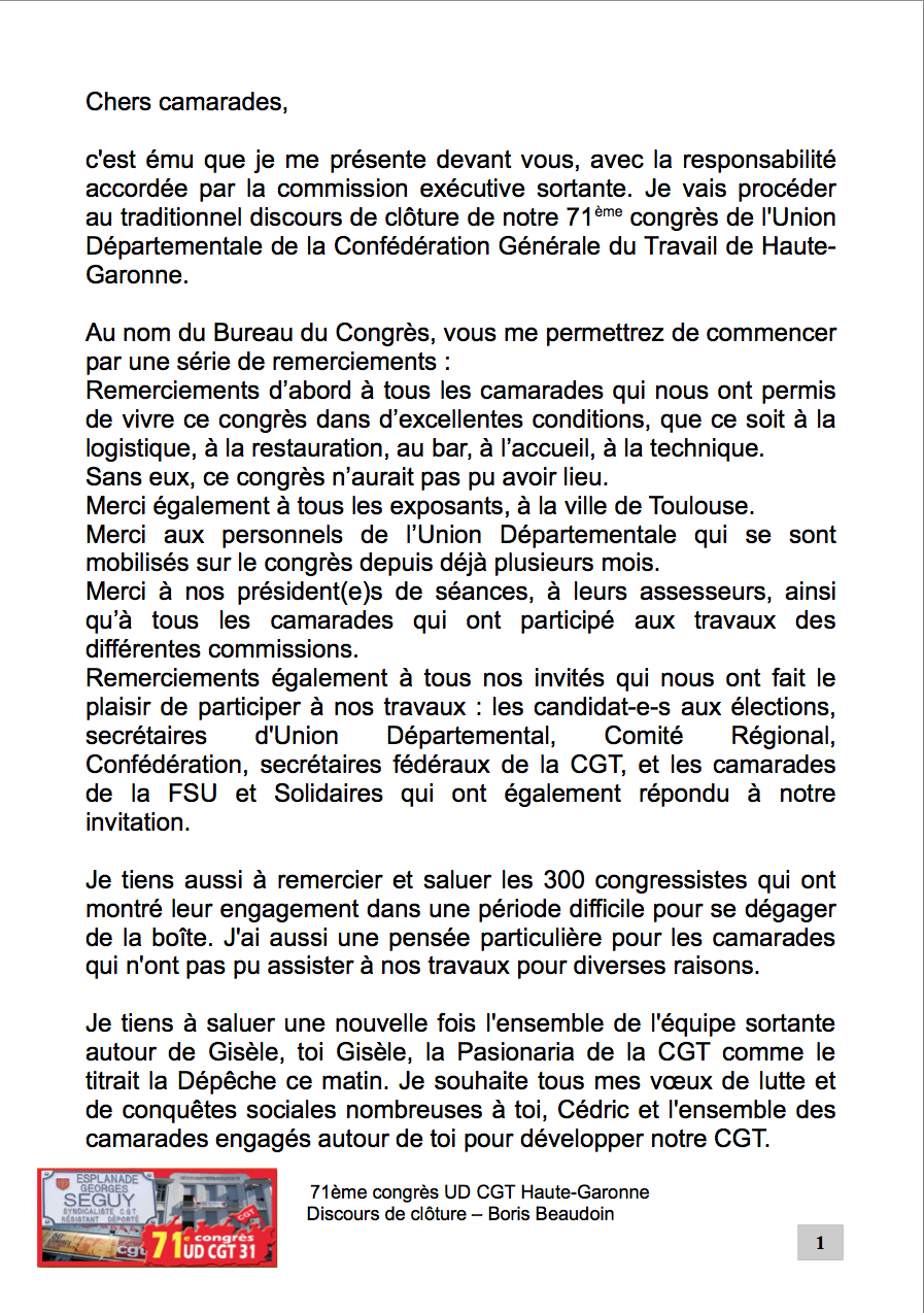 accès au discours