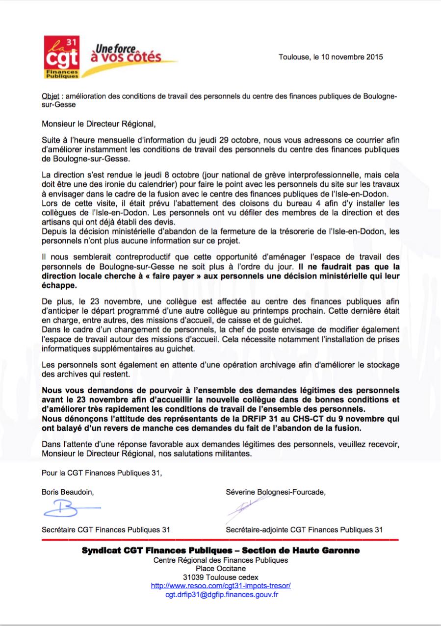 accès au courrier