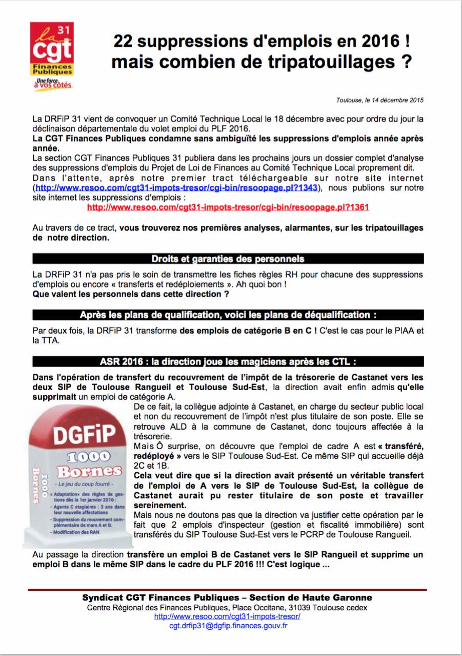accès au tract