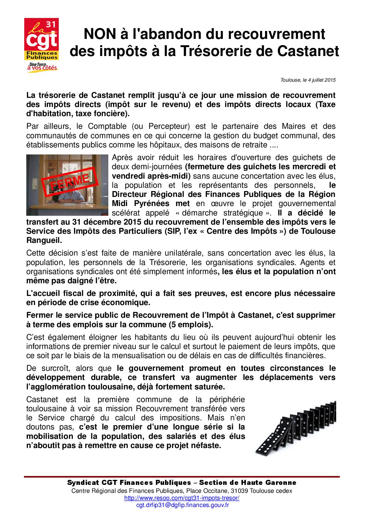 accès au tract
