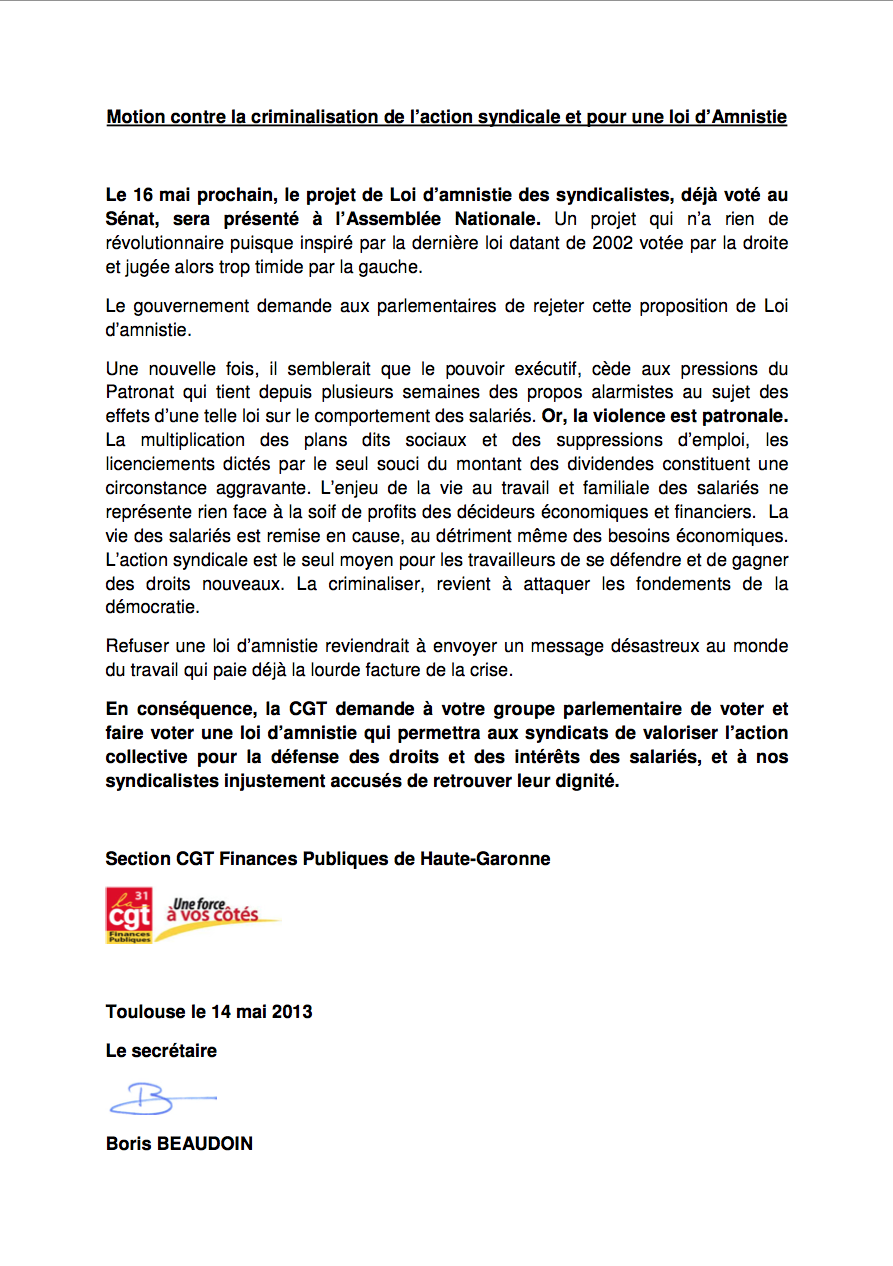 accès à la motion