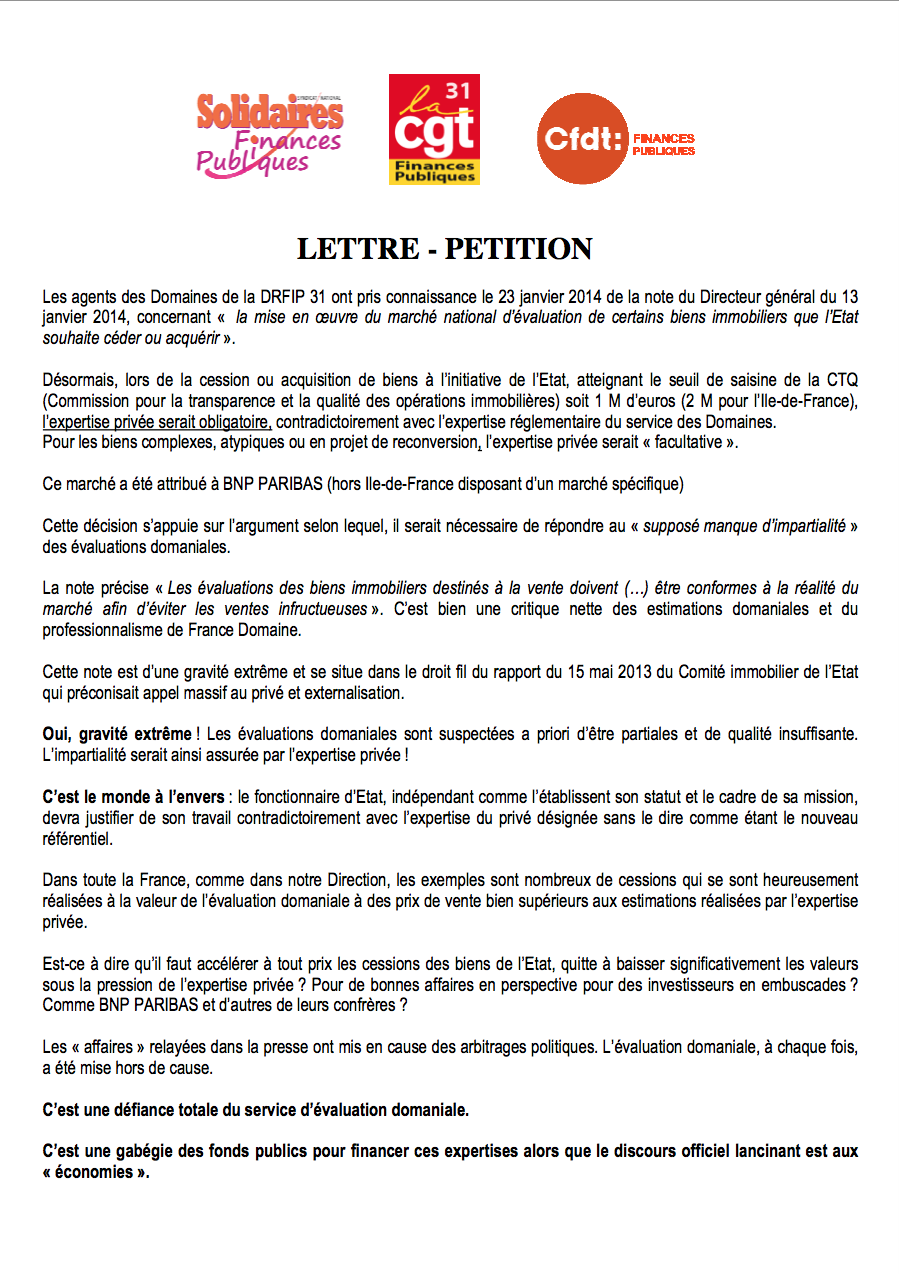 accès à la pétition