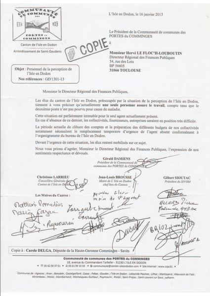 accès au courrier