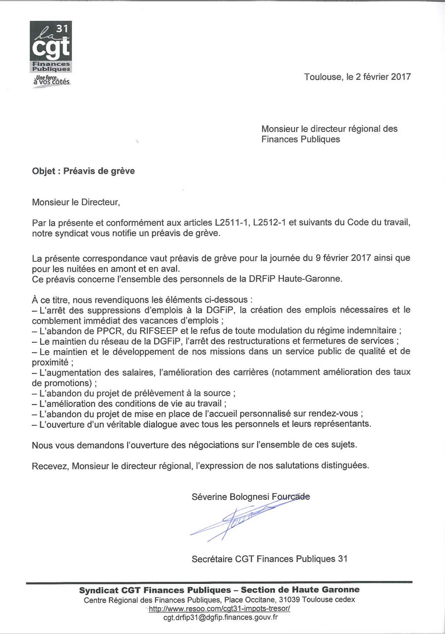 accès au préavis