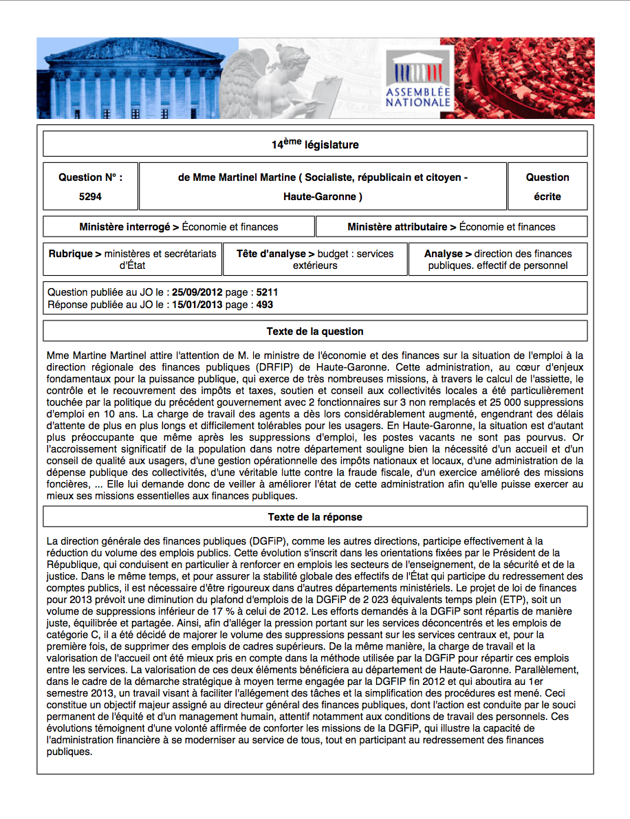 accès à la réponse