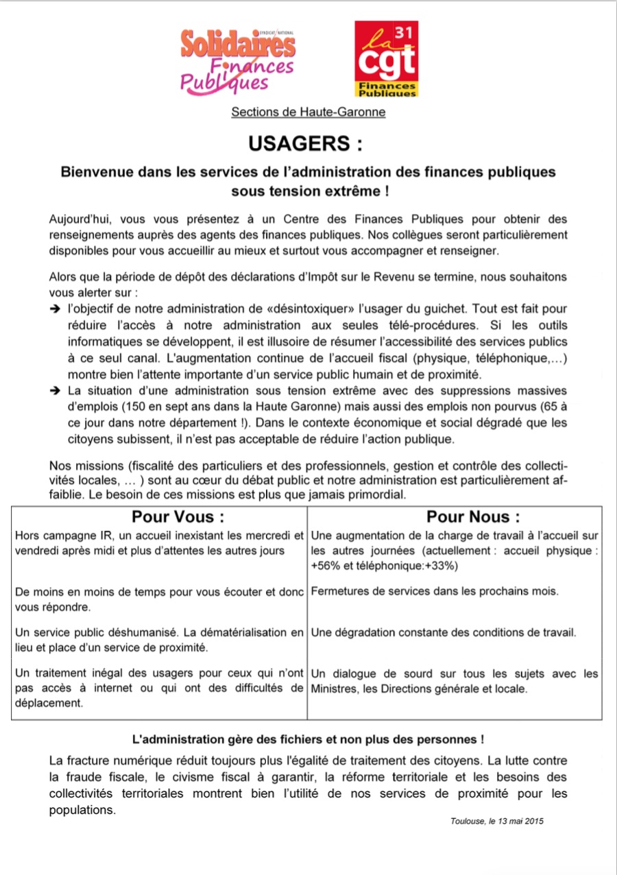 accès au tract