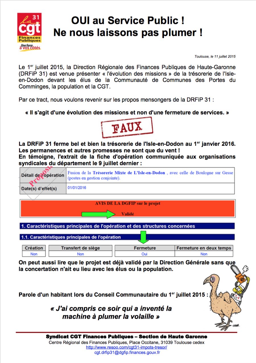 accès au tract
