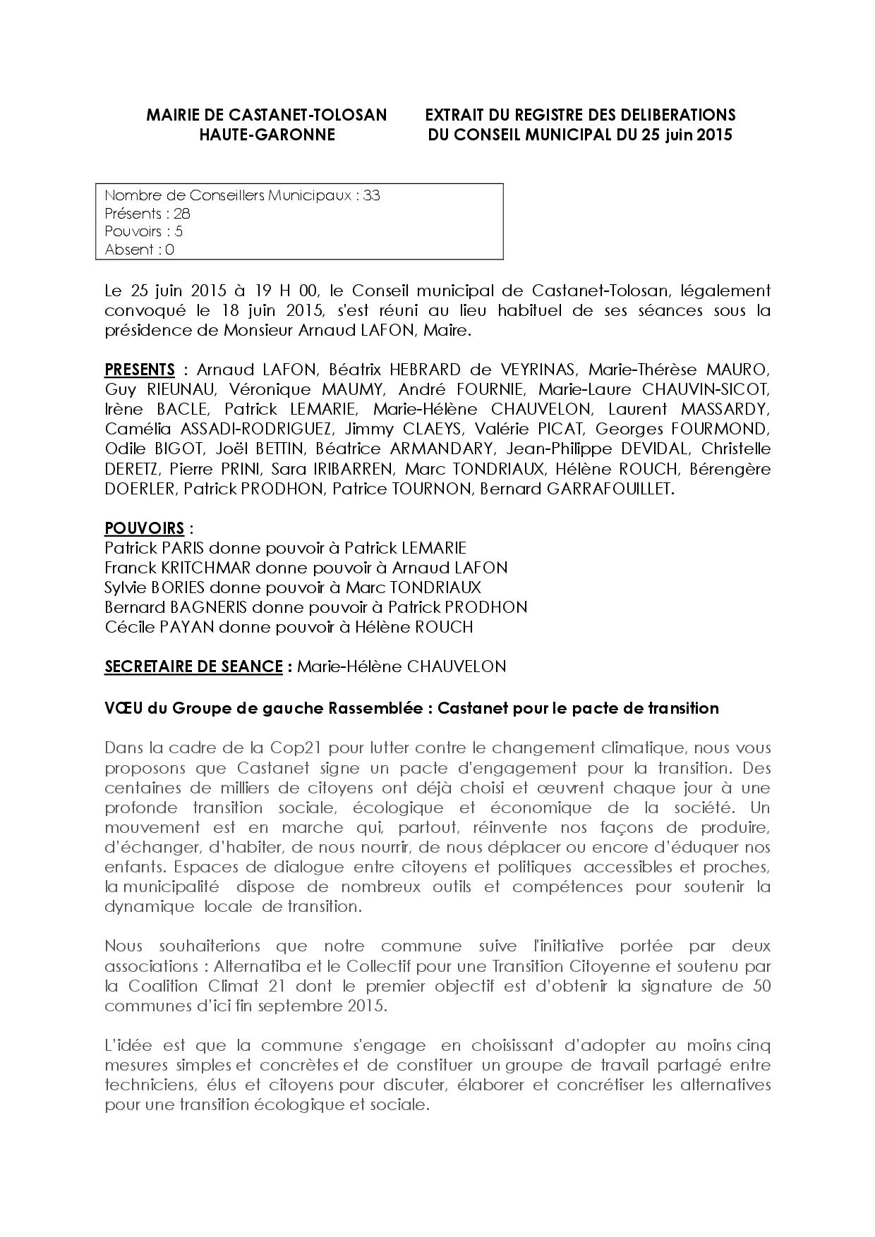 accès au voeu de la commune de Castanet-Tolosan